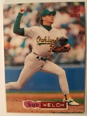 BOB WELCH OAKLAND ATHLETICS  1994 TOPPS STADIUM CLUB CARD #297