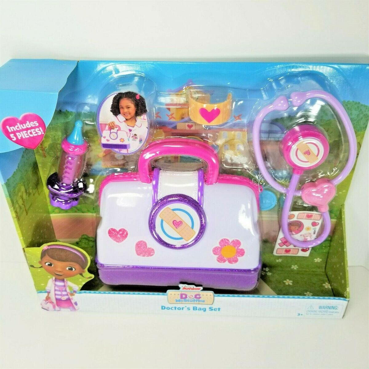 Doc Mc Stuffins Toy Hospital Doctor's Bag Set 5 Pieces Disney Junior's NEW Doc Mc Stuffins Toy Hospital Doctor's Bag Set 5 Pieces Disney Junior's NEW