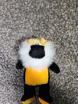 PM Internation Horned Monster Plush Orange Yellow  White Beard Stuffed Rare 11 