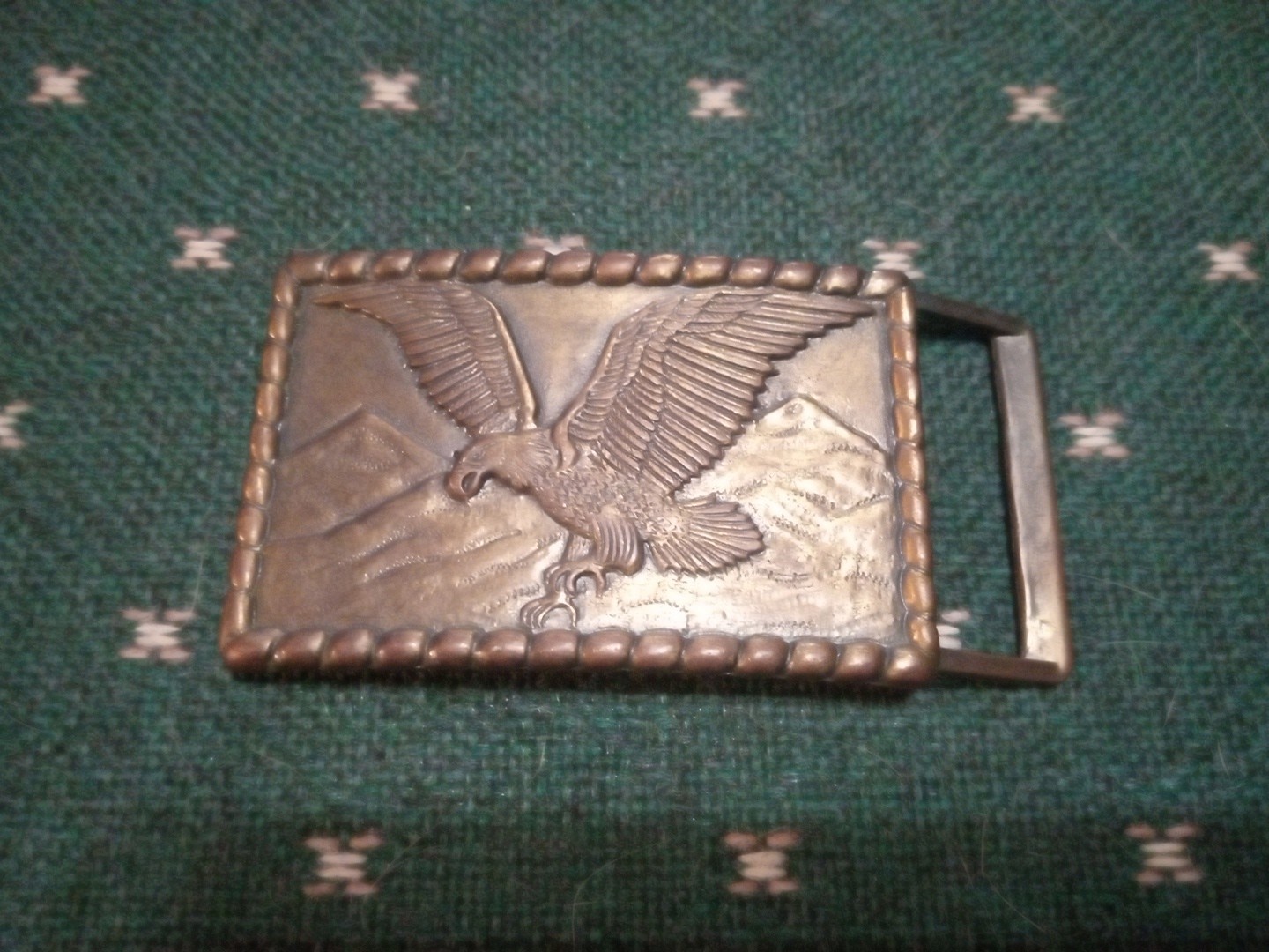 Solid Brass Eagle Belt Buckle Beautiful Design Vi… - image 1