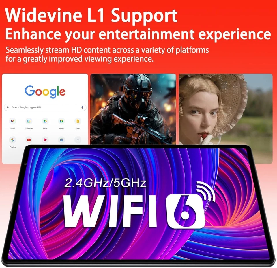 SKYEGG Android 14 Tablet 10.1 inch Tablets,20GB RAM 128GB ROM 1TB Expand,Octa-Co - Image 4 of 4