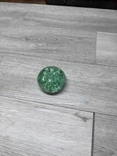 vintage green Depression glass flower frog A10