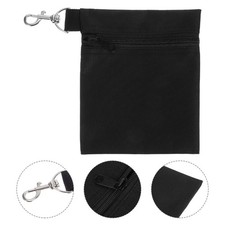 2pcs Golf Tee Bag Pouch: Golf Ball  Tee Bag Nylon Zipper Closure  360 