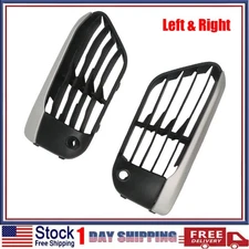 Fits For BMW F48 X1 2016-19 Silver+Black LH&RH Side Front Bumper Fog Light Cover