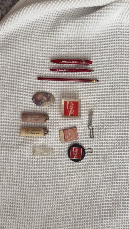 Coca-Cola Red Advertising Pens & Pencil Lot, Atlanta October 1969, Original