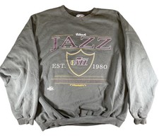 Vintage 90s Lee Sport Utah Jazz Crewneck Sweatshirt Size XXL Faded NBA VTG