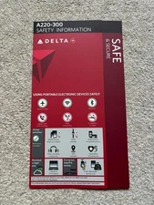 DELTA AIRLINES AIRBUS A220-300 SAFETY CARD 07-20