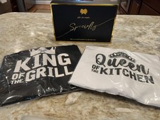 Matching King  Queen Apron Set - Perfect Couples Kitchen Gift for Any Occasion