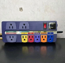 Monster Power Center AV800 Multi Colored Power Strip/Surge Protector Purple