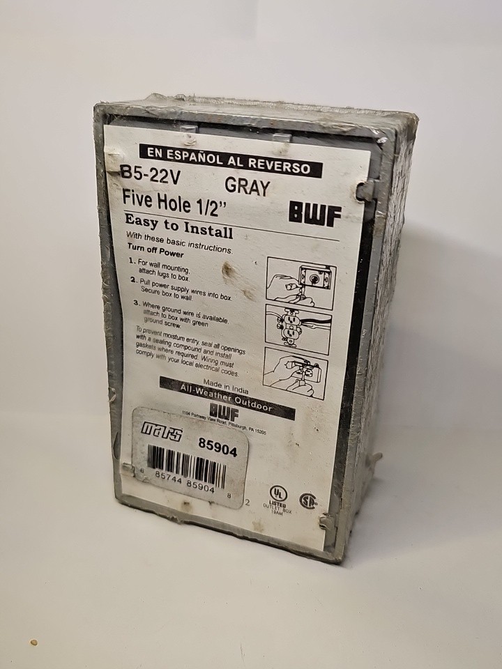 All-Weather Outdoor Five Hole 1/2" Junction Box B5-22V BWF