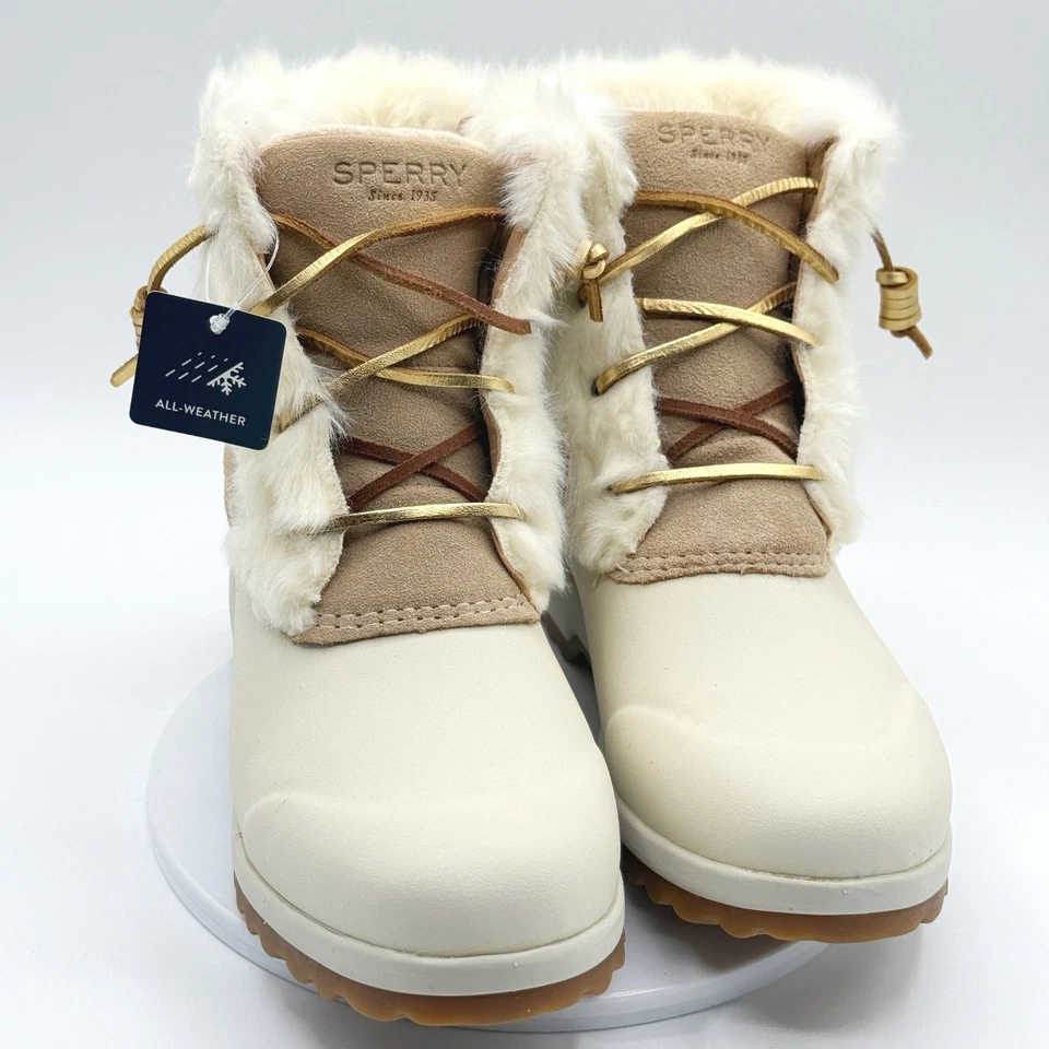 Botas de invierno Sperry Maritime Repel con aislamiento de piel sintética talla 8 marrón crema para mujer Foto 2 de 4