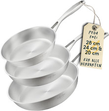 SILBERTHAL Pfannen Set 3 Teilig - Edelstahlpf...
