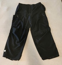 ILLIG Vintage Rave Goth Grunge Pants Nylon Rare Y2k Black - 40W 40L , Leg Open22