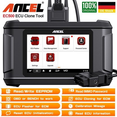2024 ANCEL EC500 Auto ECM ECU Flashing Klonen Reset Initialisierung OBD2 Scanner