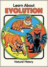STEVEN RHODES LEARN ABOUT EVOLUTION MAGNET 2.5” X 3.5” NEW