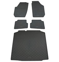Gummi FußMatten Kofferraumwanne FüR Skoda Fabia 2 Kombi 2007- Set Gummimatten