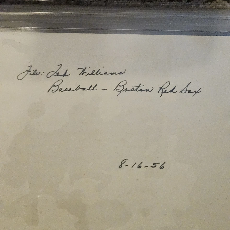 1956 TED WILLIAMS PSA подлинный тип 3 фотография "Плевки" $5000 тонкий - Изображение 4 из 4