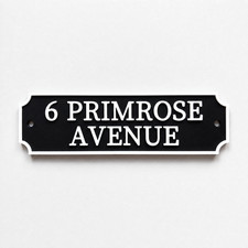 Personalised Text Sign Custom House Name Plaque Garden Wall Plate Memorial Bench