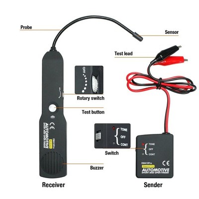 Automotive Short and Open Finder Circuit Tester DC 6-42V Car Wire Tracker Tool