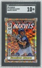 FRANCISCO ALVAREZ 2023 Donruss M1 Marvels Gold Refractor /999 SGC 10
