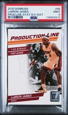2010 Donruss Production Line #85 Lebron James Prod.Line-Stat D/C Mat. PSA 9