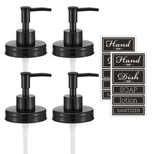 Regular Mouth Plastic Mason Jar Soap Dispenser Pumps and Lids- Rust-Proof Mas...