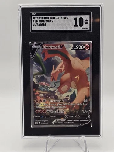 Pokémon Brilliant Stars Charizard v Altimeter Art 154/172 SGC 10