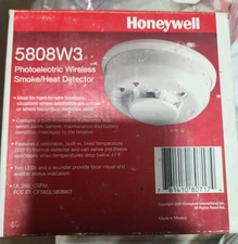 Honeywell - 5808W3 Wireless Photoelectric Smoke & Heat Detector Battery Operated