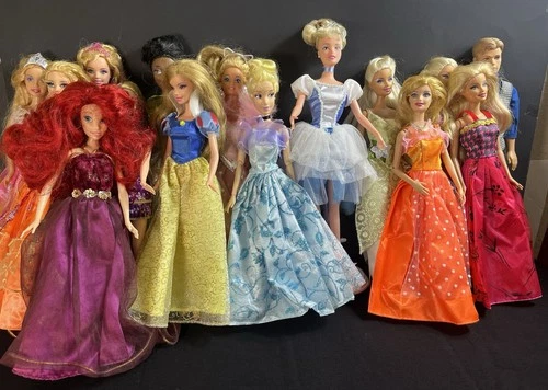 Lot of 15  Barbie Dolls Mattel 1966–2016 Assorted Vintage w/ original Dresses