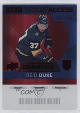 2021 Upper Deck Credentials 2020-21 Debut Ticket Access Red /199 Reid Duke 01wh