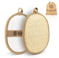 Natural Loofah Exfoliating Body Scrubber, Made with Natural Egyptian Shower L...