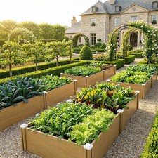 Planters For Garden Raised Bed Large Garden Planter Wooden Effect Vegetable Box