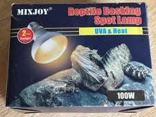 MixJoy - Reptile Basking Spot Lamp - 100W UVA  Heat Terrarium Bulb - ONE BULB