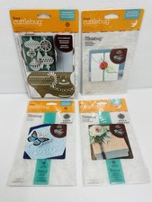 Lot Of 4 ANNA GRIFFIN Cricut Cuttlebug Embossing Folder Happy Birthday Woven