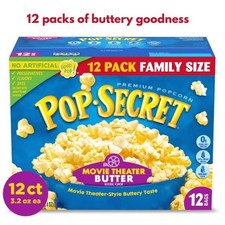 Pop Secret Movie Theater Butter Popcorn, 12 Ct 3 oz Bags 