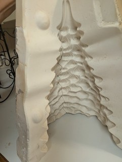 LARGE 18" HOLLAND ORIGINAL 1970s CERAMIC CHRISTMAS TREE Slip Casting Mold