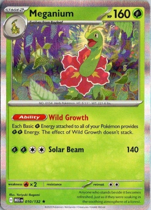 Meganium 010/132 Me01: Mega Evolution Holo