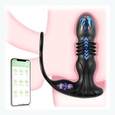 Prostata Stimulation Männer Anal Vibrator mit Penisring 9 Stoßfunktion Analplug