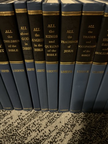 Set of 22 Dr. Herbert Lockyer - All The Bible Series Hardcovers Missing 1 Y - Picture 4 of 8