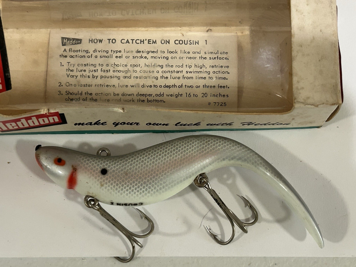 HEDDON No.20 OUNCE 1/2 SSD 7725 LURE FISHING VINTAGE 1 Cousin Heddon 3 OF LOT ダイレクトリール リール