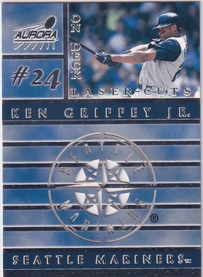 KEN GRIFFEY JR PACIFIC AURORA ON DECK LASER CUTS DIE CUT MARINERS #17 1999 99