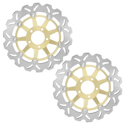Disques de frein Avant pr Kawasaki ZX6R ZX9R ZX12R ZR 550 750 Zephyr ZZR 400 600 - Photo 1/4