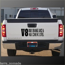 V8 sticker juice and milk come in 2 litres sticker , decal