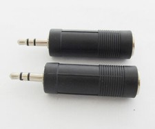10pcs Stereo 3.5mm male plug to 6.3mm Stereo jack Audio adapter