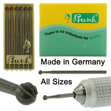 Busch Jewelry Bur Figure 1 Jewelers Round Bur Pack of 6 Burs 005-050 Germany