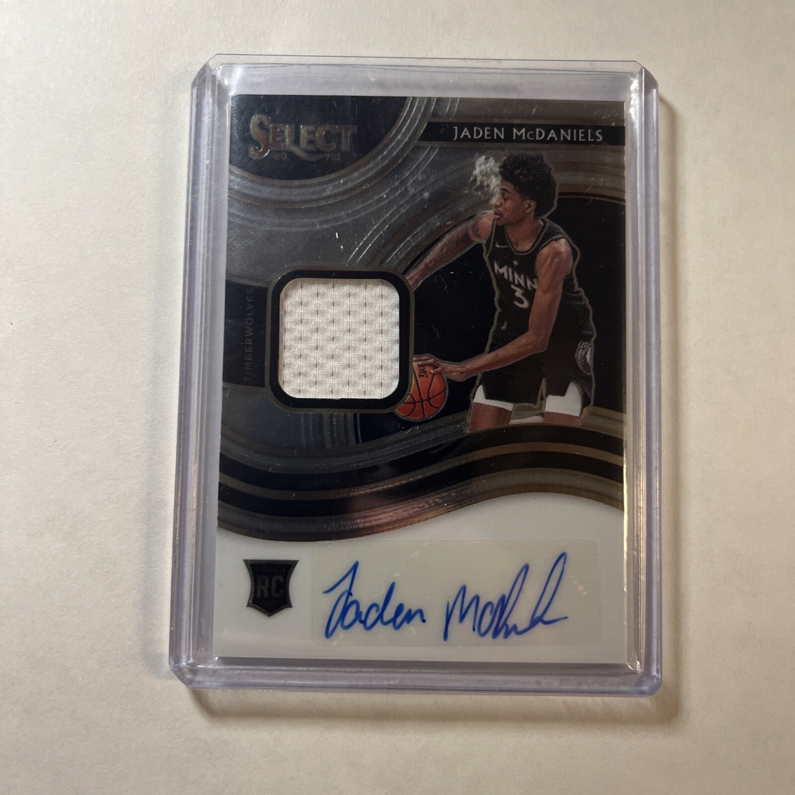2020 Panini Select - Rookie Patch Auto Jaden McDaniels /199