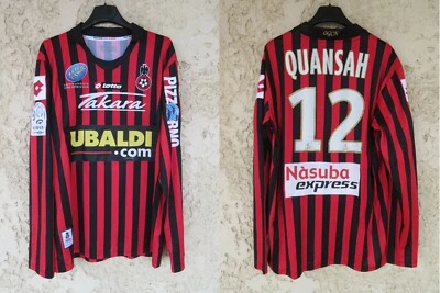 Maillot OGCN NICE 2008/2009 préparé porté QUANSAH n°12 LOTTO manches longues L - Photo 1/4