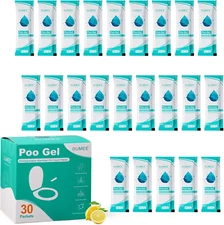 OUMEE 30 PACK Poo Gel for Portable Toilet, Camping Toilet Powder for Potty Bags,