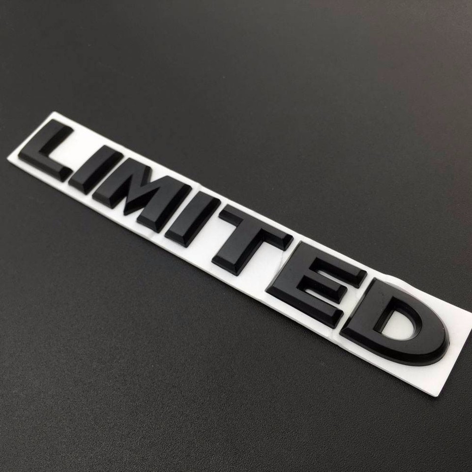 LIMITED Metal 3D Auto Car Trunk Lid Badge Matte Black Decal Sticker eBay