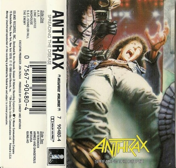 Anthrax Spreading The Disease Cassette 1985 Island VG for sale online